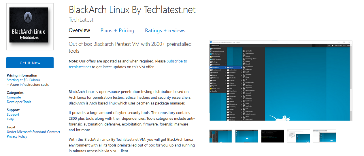 /img/azure/blackarch-linux/marketplace.png